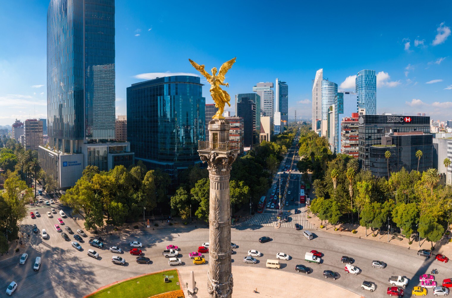 A picture of the Independence Monument in Mexico City