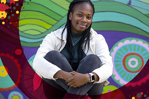 A University of Guelph student smiling