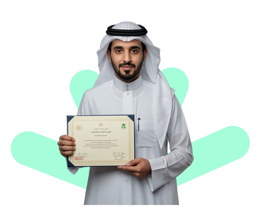 Person holding a certificate
