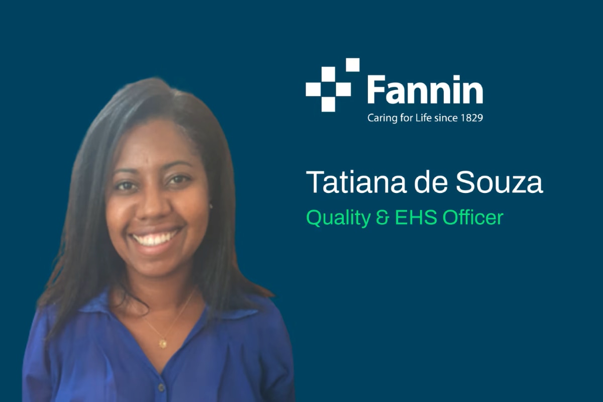 Profile image featuring a headshot of an employee alongside the Fannin logo and the text: 'Tatiana de Souza, Quality & EHS Officer'.