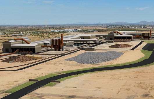 Rendering of the new mill at CMC Steel Arizona