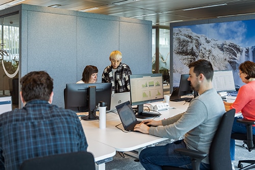 admin aan het werk