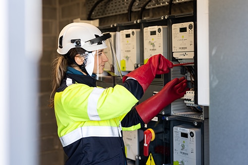 Technieker aan het werk