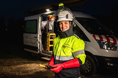 Technieker aan het werk