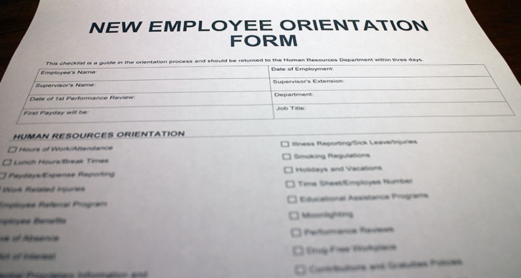 New Employee Orientation Form