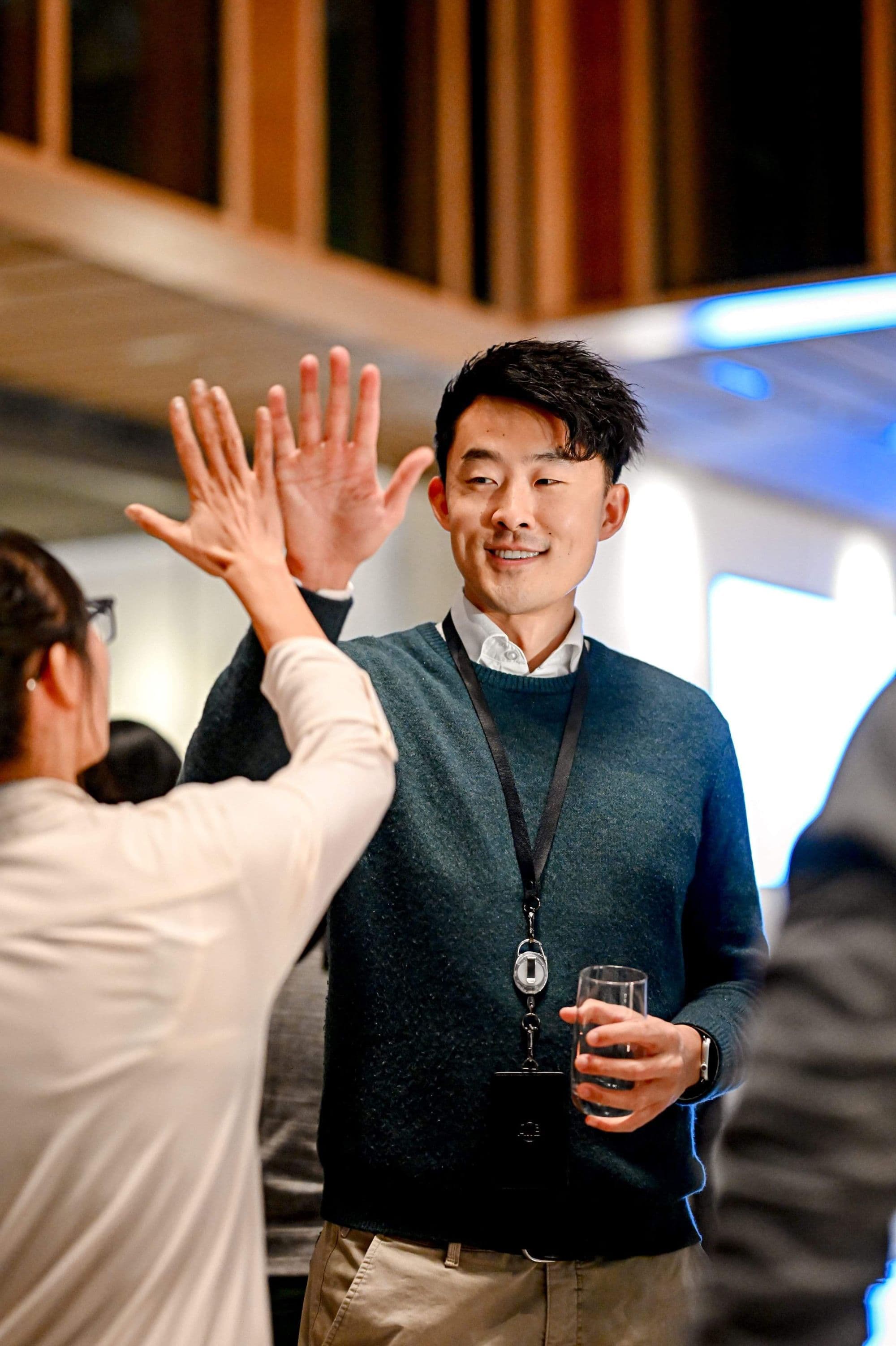 AIIB colleagues connecting at an employee event