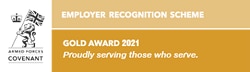 Employer Recognition Scheme Gold Award 2021 logo