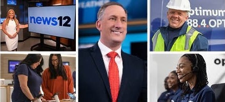 Collage of employee images featuring News 12, Optimum, Altice employees
