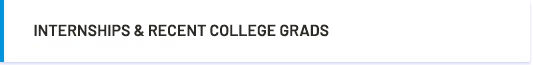 Internships and Recent College Grads 