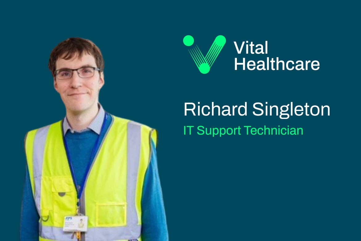 Portrait of Richard Singleton, IT Support Technician, with a neutral background.