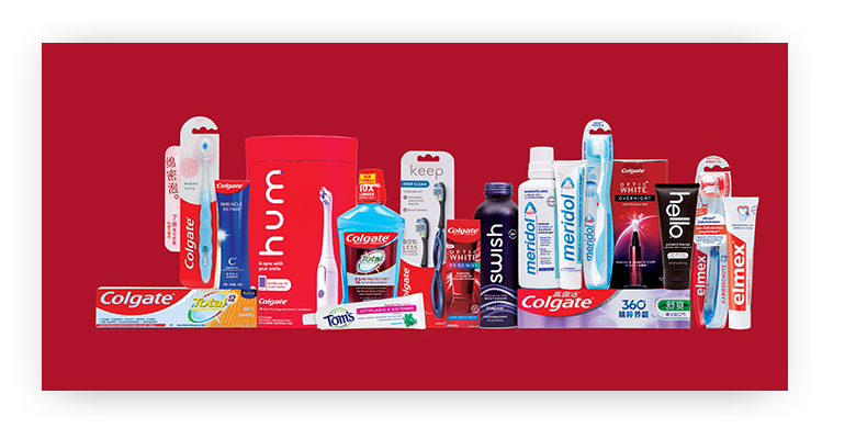 Produkty do higieny jamy ustnej Colgate-Palmolive obejmują takie marki jak Colgate, Tom's of Maine i Elmex.