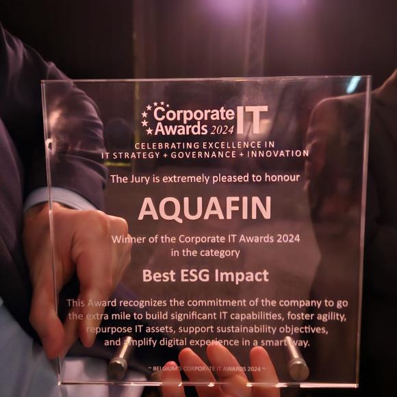 Werken op een satellietkantoor van Aquafin