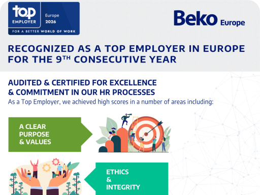 We Are Top Employer Europe For The Ninth Consecutive Year!