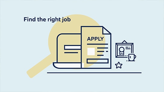 An icon showing job application process at Allianz Group