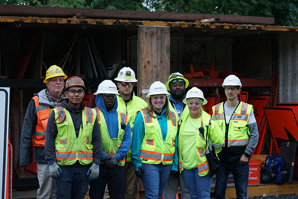 Team of US Graham employees on site.