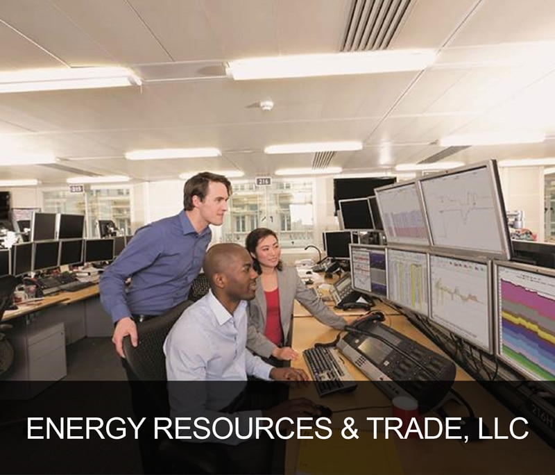 Employees from Energy Resources and Trades looking at a monitor