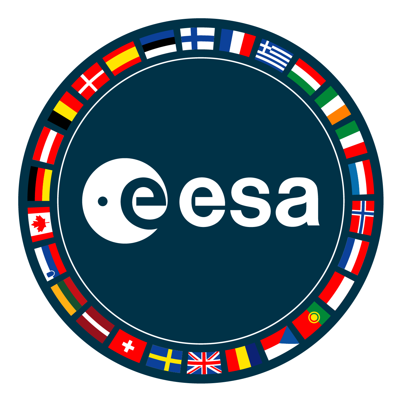 ESA patch representing the ESA logo surrounded by the flags of ESA’s Member States.