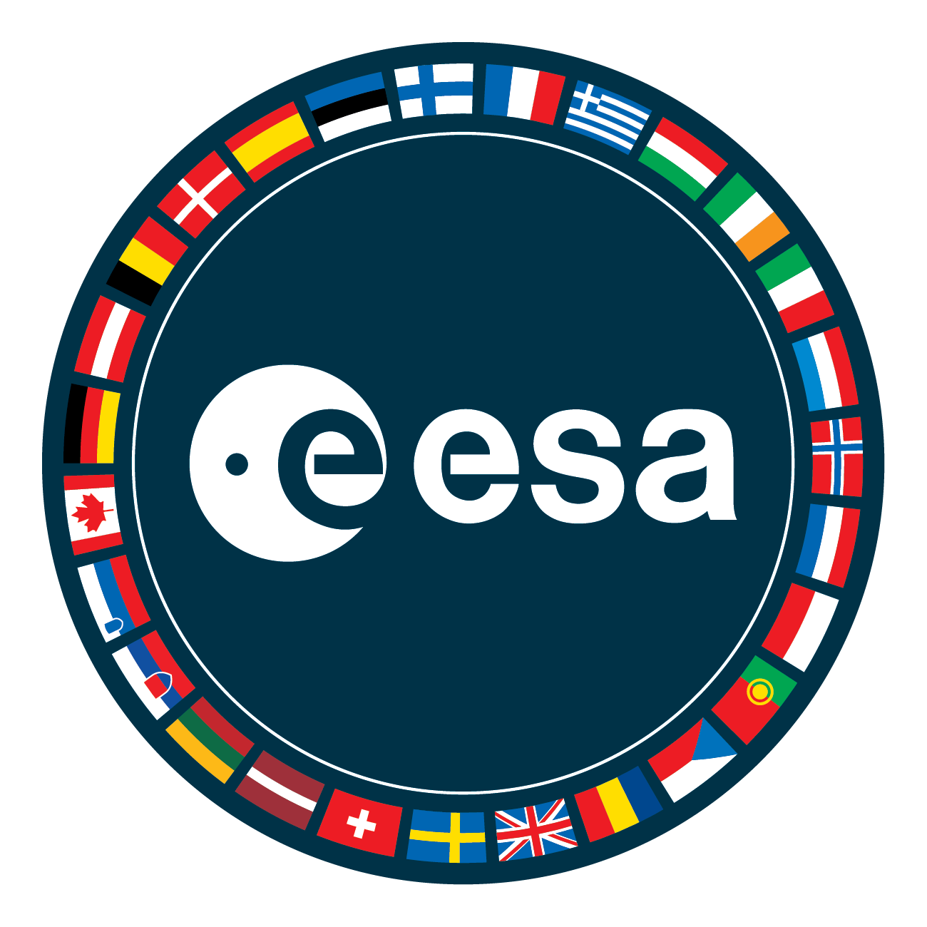 ESA patch representing the ESA logo surrounded by the flags of ESA’s Member States.